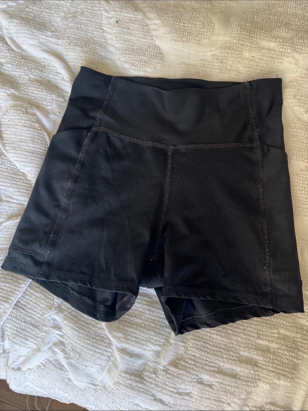 Handmade High-Waist Active Bike Shorts with Pockets - Picture 1 of 2